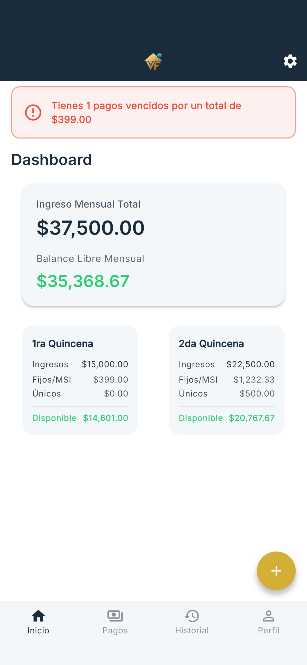 Vesta: Financial Peace Mind